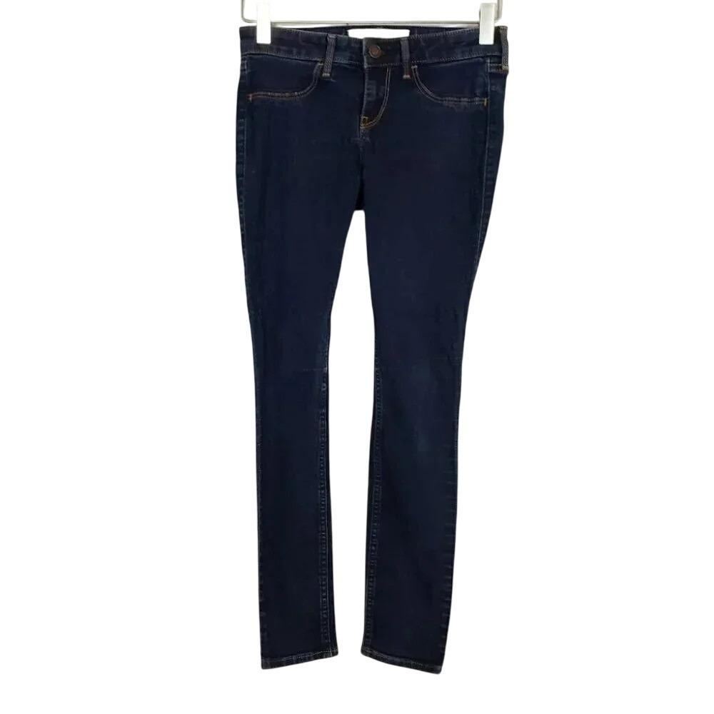 Hollister Juniors‎ 3S skinny stretch dark blue jeans low rise Retro Y2K Hipster
